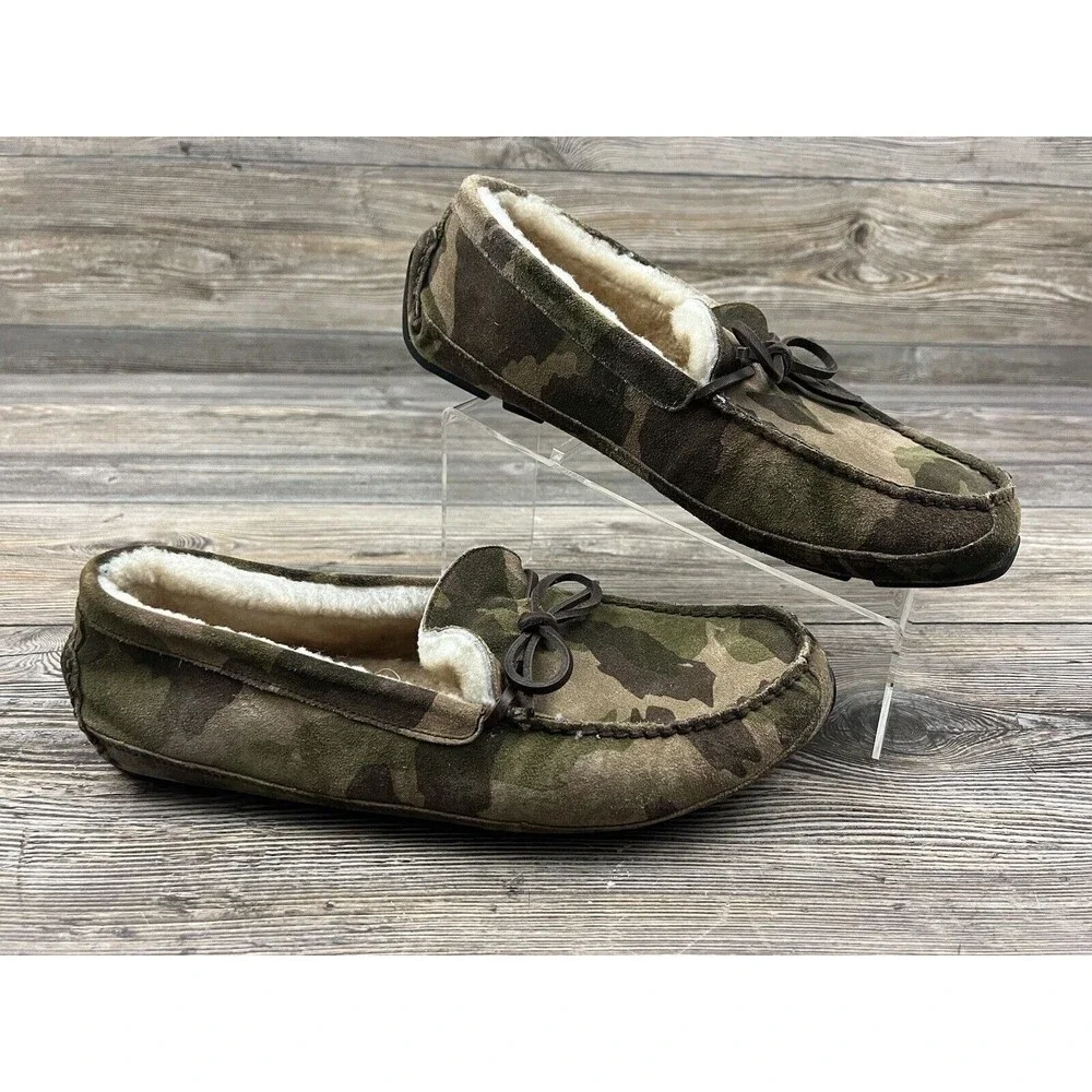 Johnston & Murphy Mens Size 12 Grant Searling‎ Suede Slip On Moc Camouflage